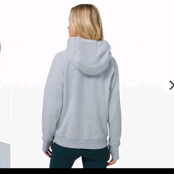 Lululemon Scuba Hoodie Sweatshirt Heather Chambray Blue Zip Up Hooded Size 4 - Picture 2 of 9